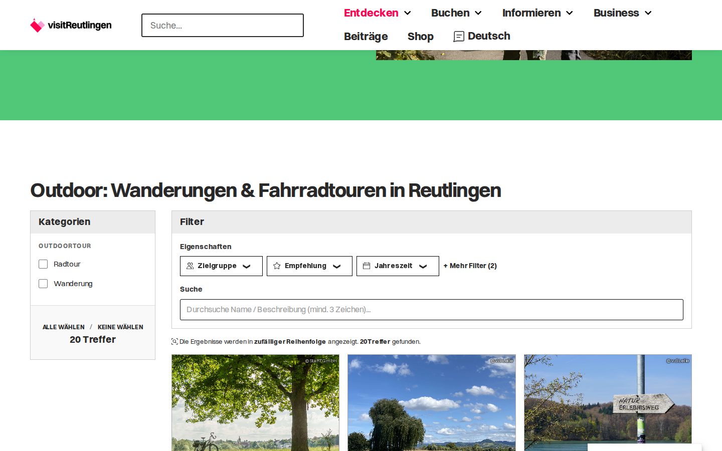 Erlebnistouren durch Stadt und Region